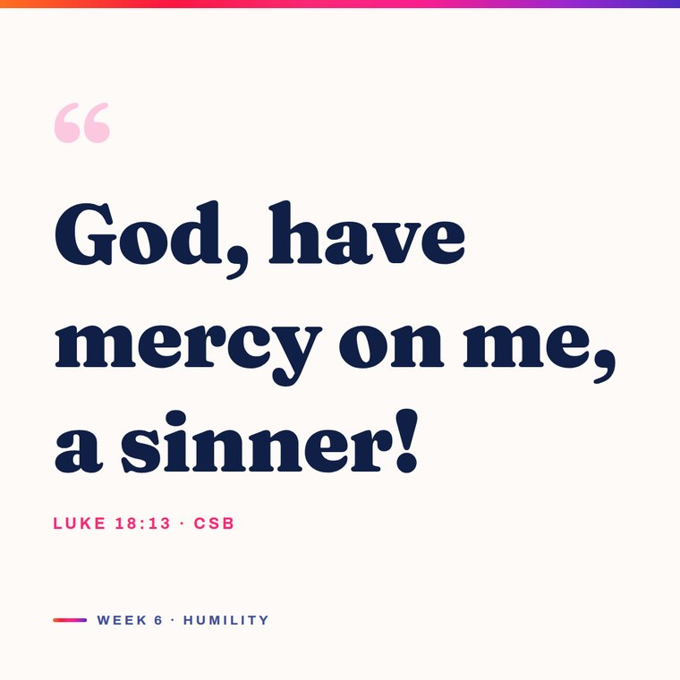 Scripture card showing Luke 18:13